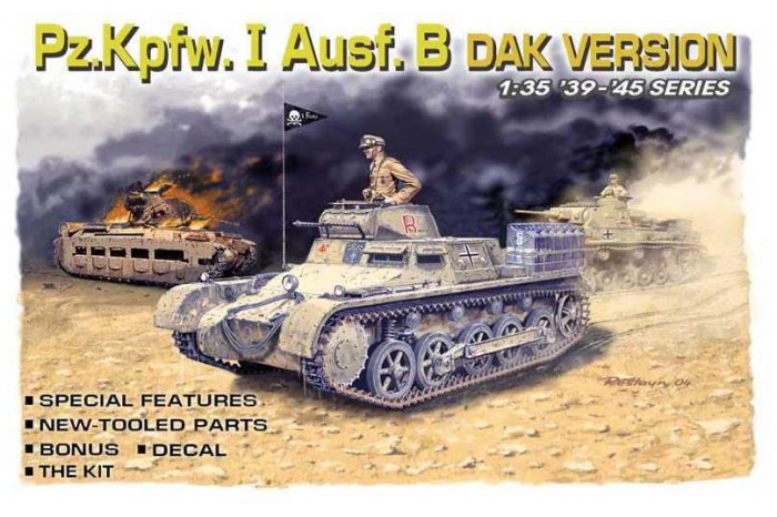 Model Kit tank 6207 - Pzkpfw. I Ausf. B, DAK Version (1:35)