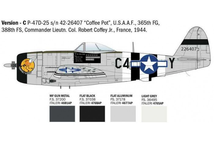 Model Kit letadlo 2835 - P-47D Thunderbolt (E.T.O.) (1:48)