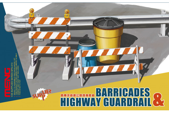 Barricades & Highway Guardrail set (1:35) - 013