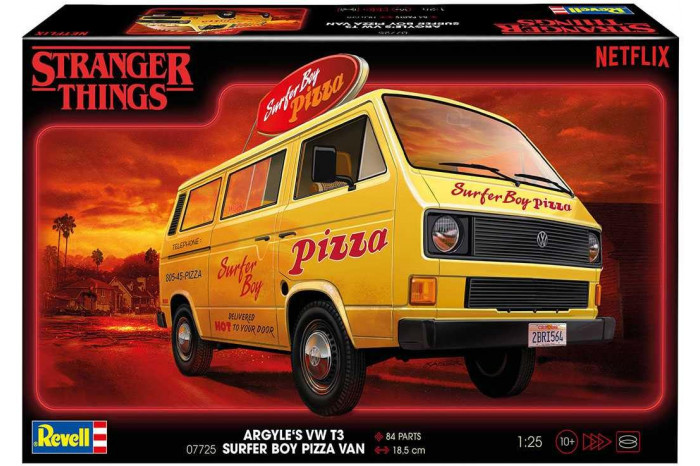 Plastic ModelKit STRANGER THINGS auto 07725 - VW T3 Bus "Surfer Boy" (1:25)