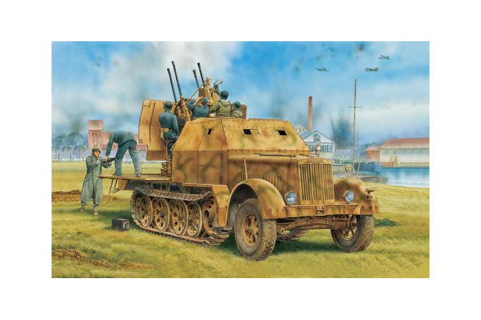 Sd.Kfz.7/1 2cm Flakvierling 38 w/Armor Cab (2 in 1) (1:35) - 6533