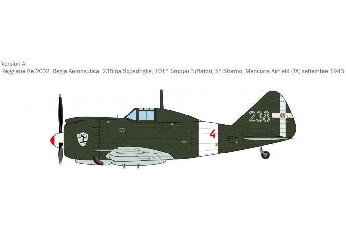 Model Kit letadlo 1472 - Reggiane Re.2002 Ariete (1:72)