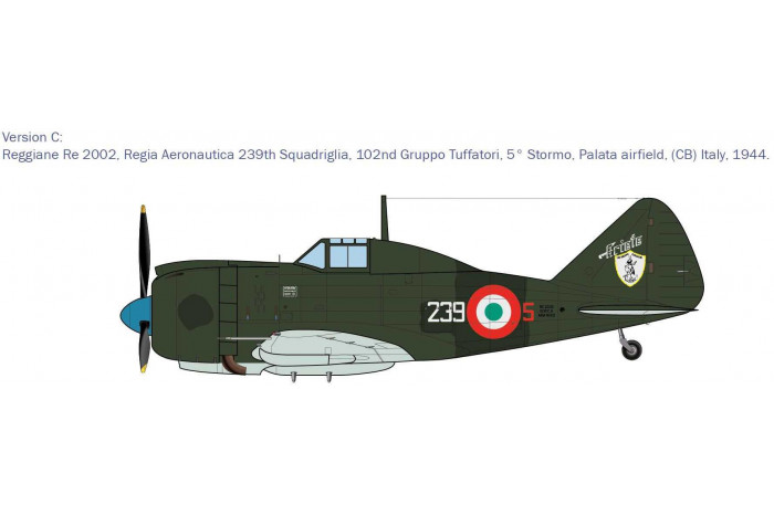 Model Kit letadlo 1472 - Reggiane Re.2002 Ariete (1:72)