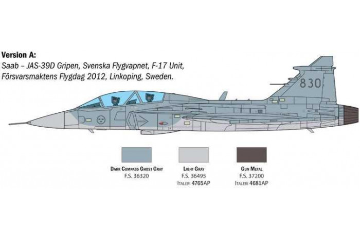 Model Kit letadlo 2664 - JAS 39 GRIPEN TWIN SEATER (1:48)
