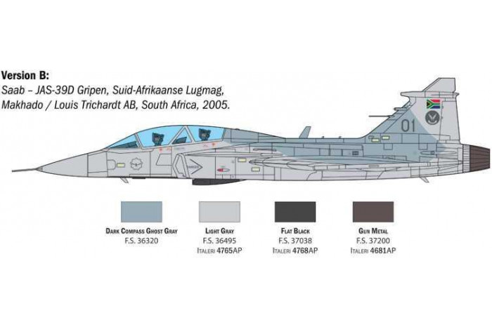 Model Kit letadlo 2664 - JAS 39 GRIPEN TWIN SEATER (1:48)