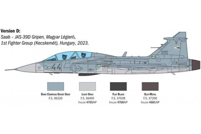 Model Kit letadlo 2664 - JAS 39 GRIPEN TWIN SEATER (1:48)