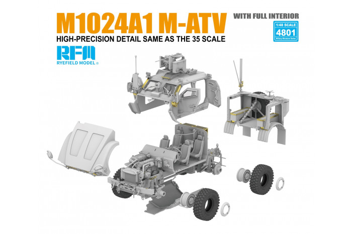 M1024A1 M-ATV MRAP w/FULL INTERIOR (1:48) - 4801