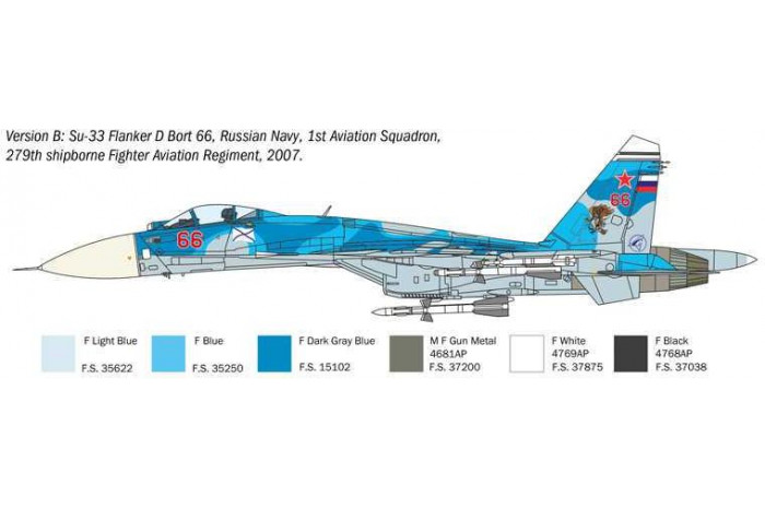 Model Kit letadlo 0197 - SUKHOI SU-27 D "SEA FLANKER" (1:72)