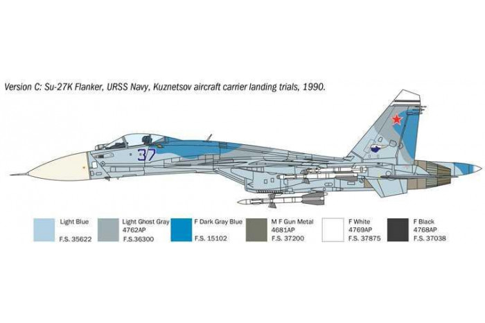 Model Kit letadlo 0197 - SUKHOI SU-27 D "SEA FLANKER" (1:72)