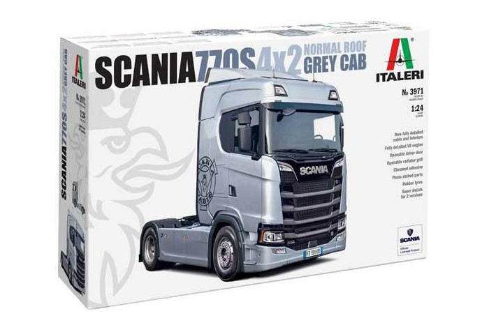 Model Kit truck 3971 - Scania S770 4x2 Normal Roof "Grey Cab" (1:24)