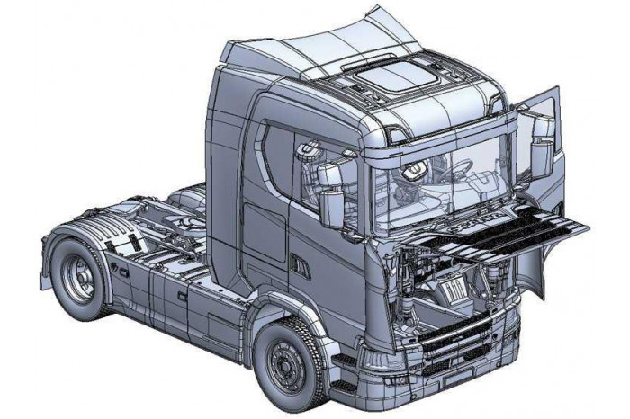 Model Kit truck 3971 - Scania S770 4x2 Normal Roof "Grey Cab" (1:24)