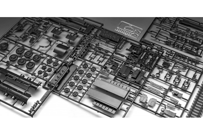 Plastic ModelKit lokomotiva 02167 - Express Locomotive BR 18 505 with Tender 2'3' T38 (1:87)