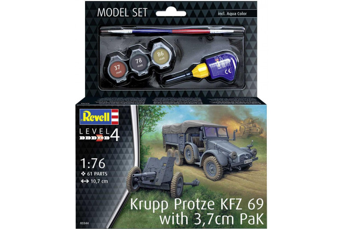 ModelSet military 63344 - Krupp Protze Kfz 69 with 3.7cm Pak (1:76)