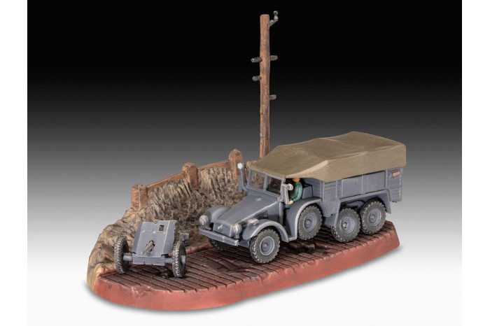 ModelSet military 63344 - Krupp Protze Kfz 69 with 3.7cm Pak (1:76)