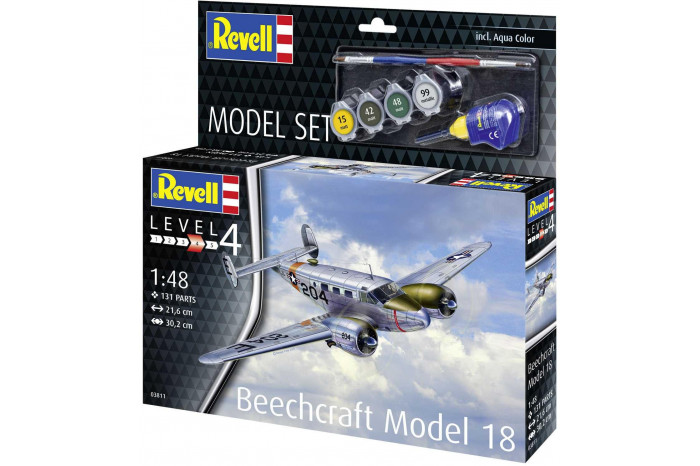 ModelSet letadlo 63811 - Beechcraft Model 18 (1:48)