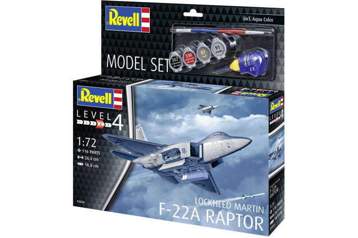 ModelSet letadlo 63858 - Lockheed Martin F-22A Raptor (1:72)