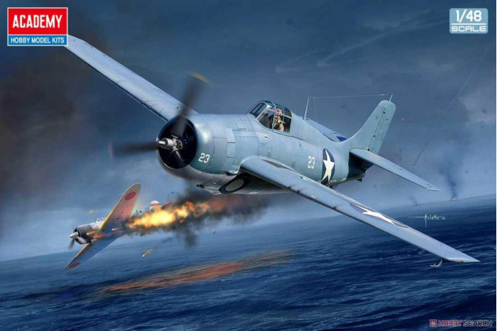 Model Kit letadlo 12355 - USN F4F-4 Wildcat "Battle of Midway" (1:48)