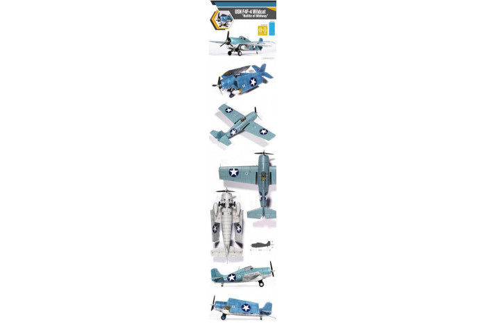 Model Kit letadlo 12355 - USN F4F-4 Wildcat "Battle of Midway" (1:48)