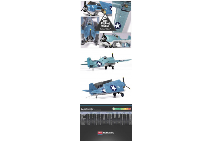 Model Kit letadlo 12355 - USN F4F-4 Wildcat "Battle of Midway" (1:48)