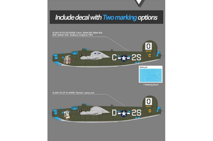Model Kit letadlo 12584 - USAAF B-24H Liberator "Zodiac" (1:72)