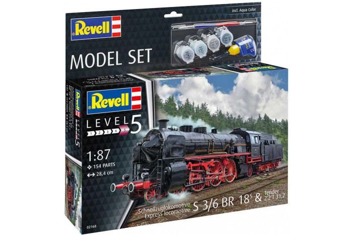 ModelSet lokomotiva 62168 - Express Loco S3/6 BR 18(5) with Tender (1:87)