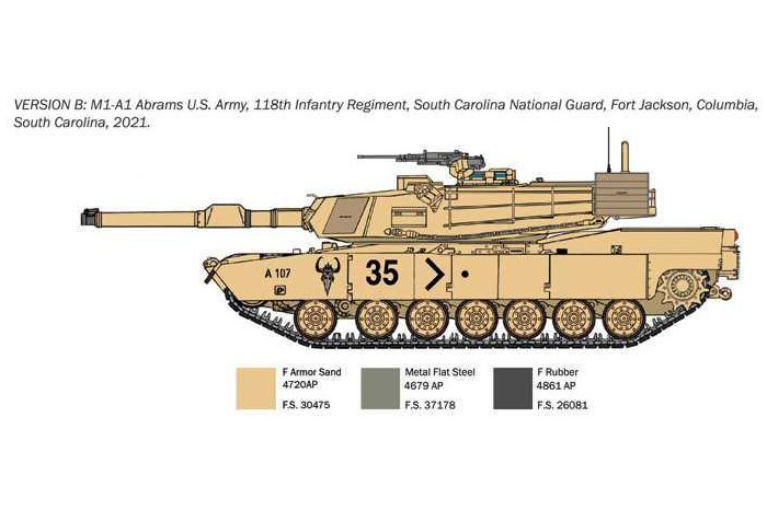 Model Kit War Thunder tank 35108 - M1A1 Abrams (1:35)