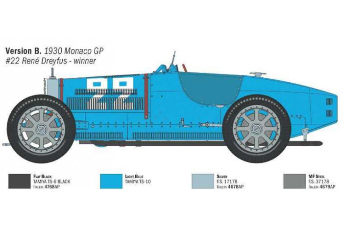 Model Kit auto 4716 - Bugatti T35B Targa F./GP Monaco (1:12)