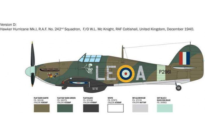 Model Kit letadlo 2838 - Hurricane Mk.I aces (1:48)