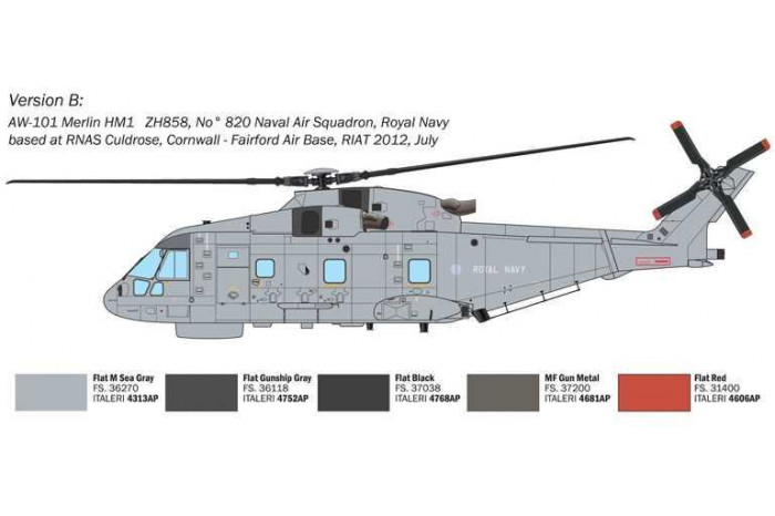 Model Kit vrtulník 1486 - AW-101 Merlin HM.1 (1:72)