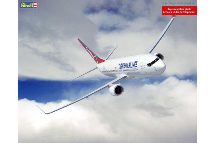 Plastic ModelKit letadlo 03772 - Boeing 737-800 "Turkish Airlines" (1:144)