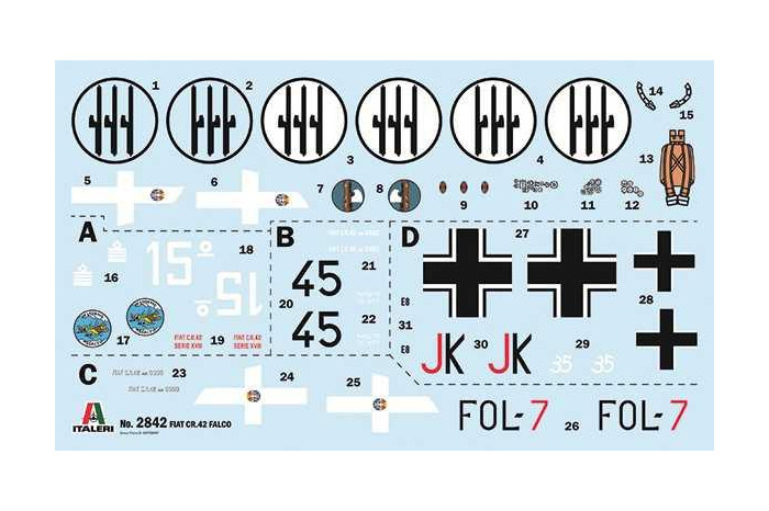 Model Kit letadlo 2842 - FIAT CR.42 Falco Assault/Night Fight (1:48)