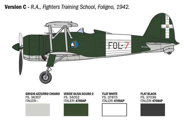 Model Kit letadlo 2842 - FIAT CR.42 Falco Assault/Night Fight (1:48)