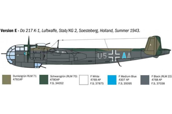Model Kit letadlo 1488 - Do 217K with Fritz X (1:72)