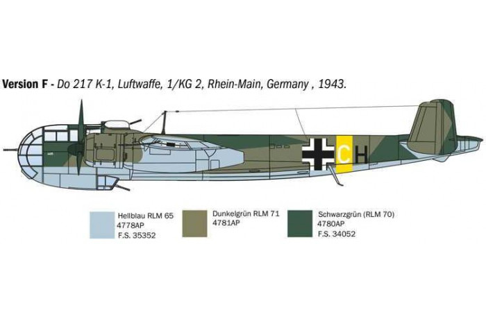 Model Kit letadlo 1488 - Do 217K with Fritz X (1:72)