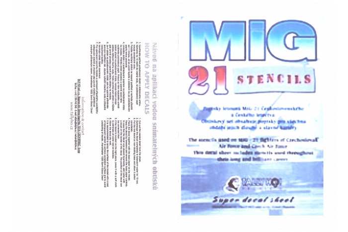 Stencils - Mig-21 (1:48) - S48011