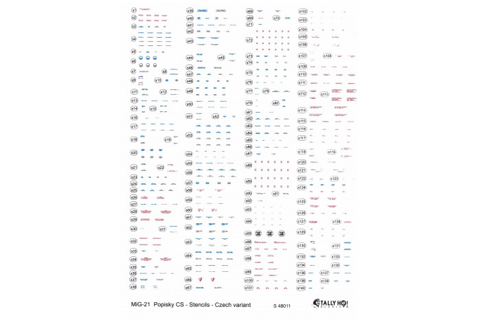 Stencils - Mig-21 (1:48) - S48011