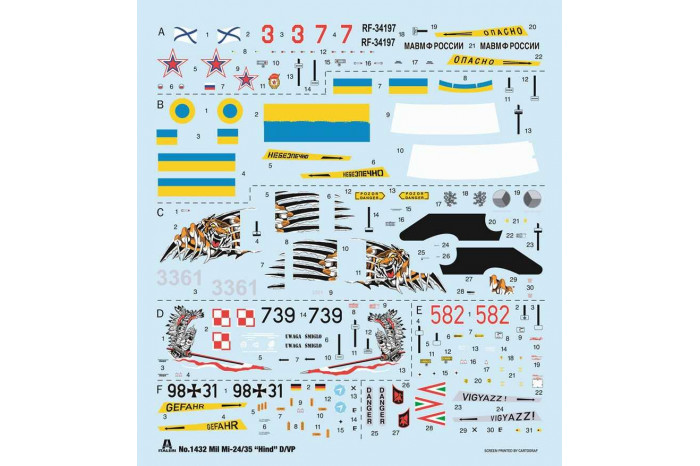 Model Kit vrtulník 1432 - Mil Mi-24 P /Mil Mi - 35 P (1:72)