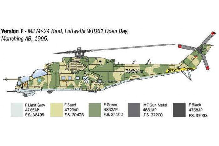 Model Kit vrtulník 1432 - Mil Mi-24 P /Mil Mi - 35 P (1:72)