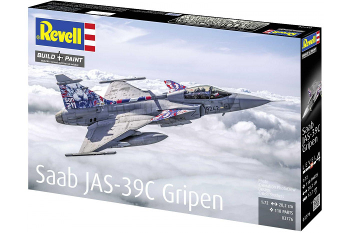 Plastic ModelKit letadlo 03776 - Saab JAS-39C Gripen (1:72)