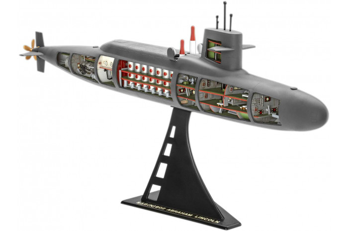 Plastic ModelKit ponorka 05185 - S.S.B. Abraham Lincoln with Interior (1:253)