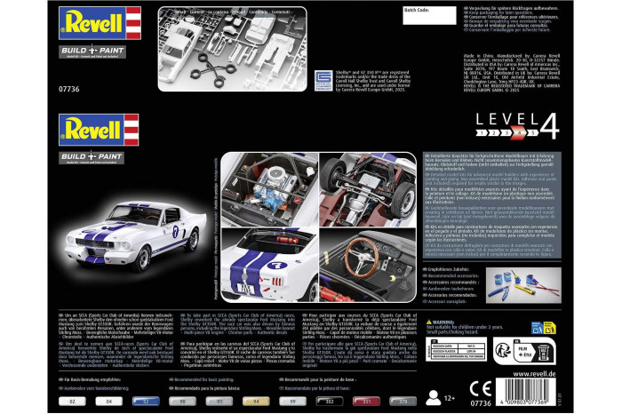 Plastic ModelKit auto 07736 - 1966 Shelby GT 350 R "Stirling Moss" (1:24)