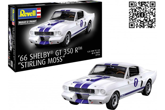 Plastic ModelKit auto 07736 - 1966 Shelby GT 350 R "Stirling Moss" (1:24)