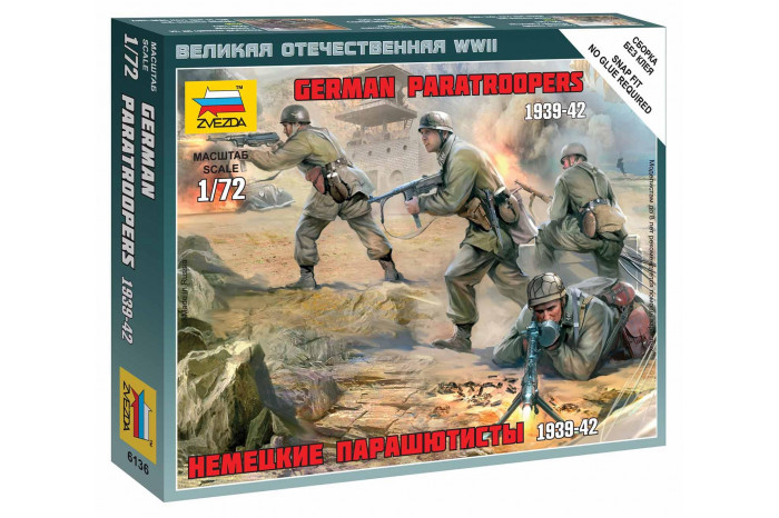 Wargames (WWII) figurky 6136 - German Paratroops (1:72)