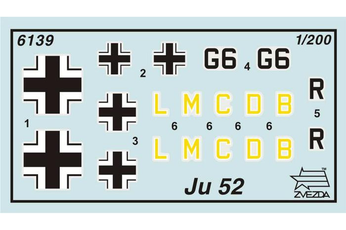 Wargames (WWII) letadlo 6139 - Junkers Ju-52 Transport Plane (1:200)