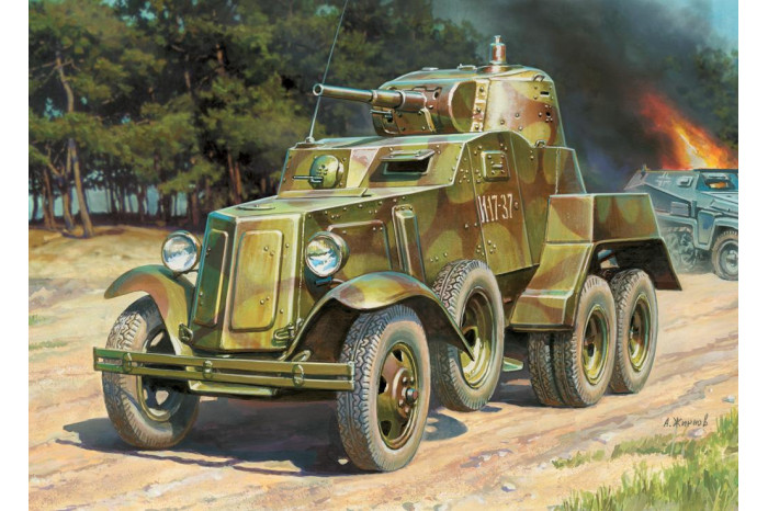 Wargames (WWII) military 6149 - Soviet Armored Car BA-10 (1:100)