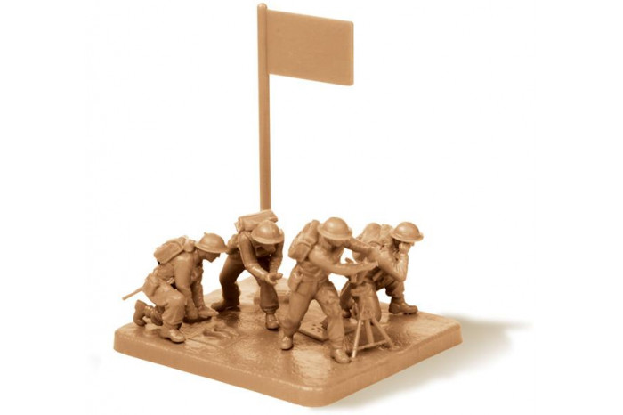Wargames (WWII) figurky 6168 - British Mortar with crew 1939-42 (1:72)