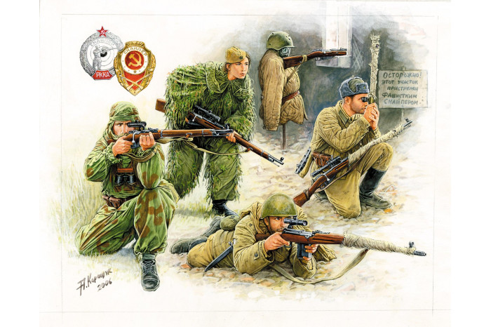 Wargames (WWII) figurky 6193 - Soviet Snipers (1:72)