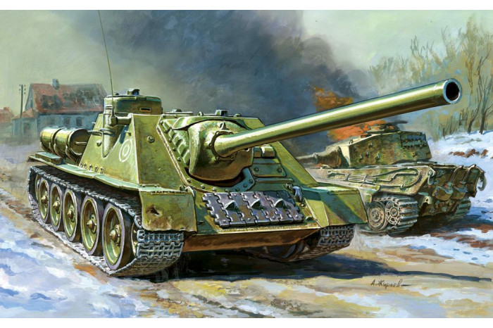 Wargames (WWII) military 6211 - Self-propelled Gun SU-100 (1:100)