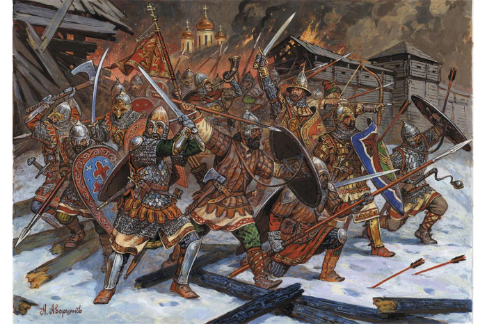 Wargames (AoB) figurky 8062 - Russian Foot Warriors 13-14 Century (1:72)