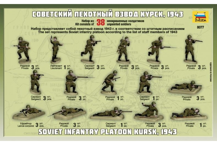 Wargames figurky 8077 - Soviet Infantry WWII (1:72)